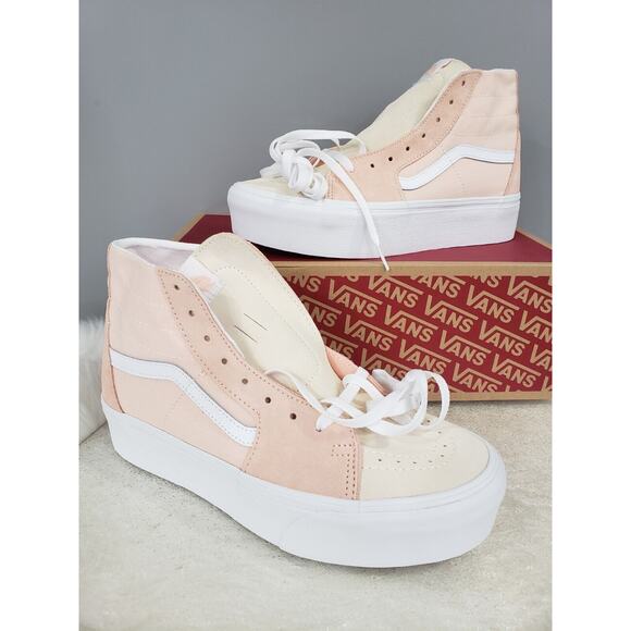 VANS Sk8-Hi Tapered Sneaker Platform Suede Peach Canvas Casual Women VN0A5JMKB0D - Picture 1 of 8